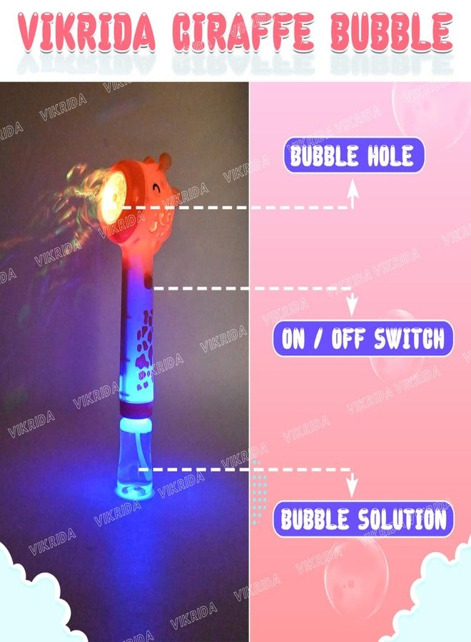 VikriDA Giraffe Bubble Stick with LED Lights - Includes 1 Bottle of Bubble Solution - Ideal for Indoor, Outdoor, and Birthday Party Celebrations - Image 5